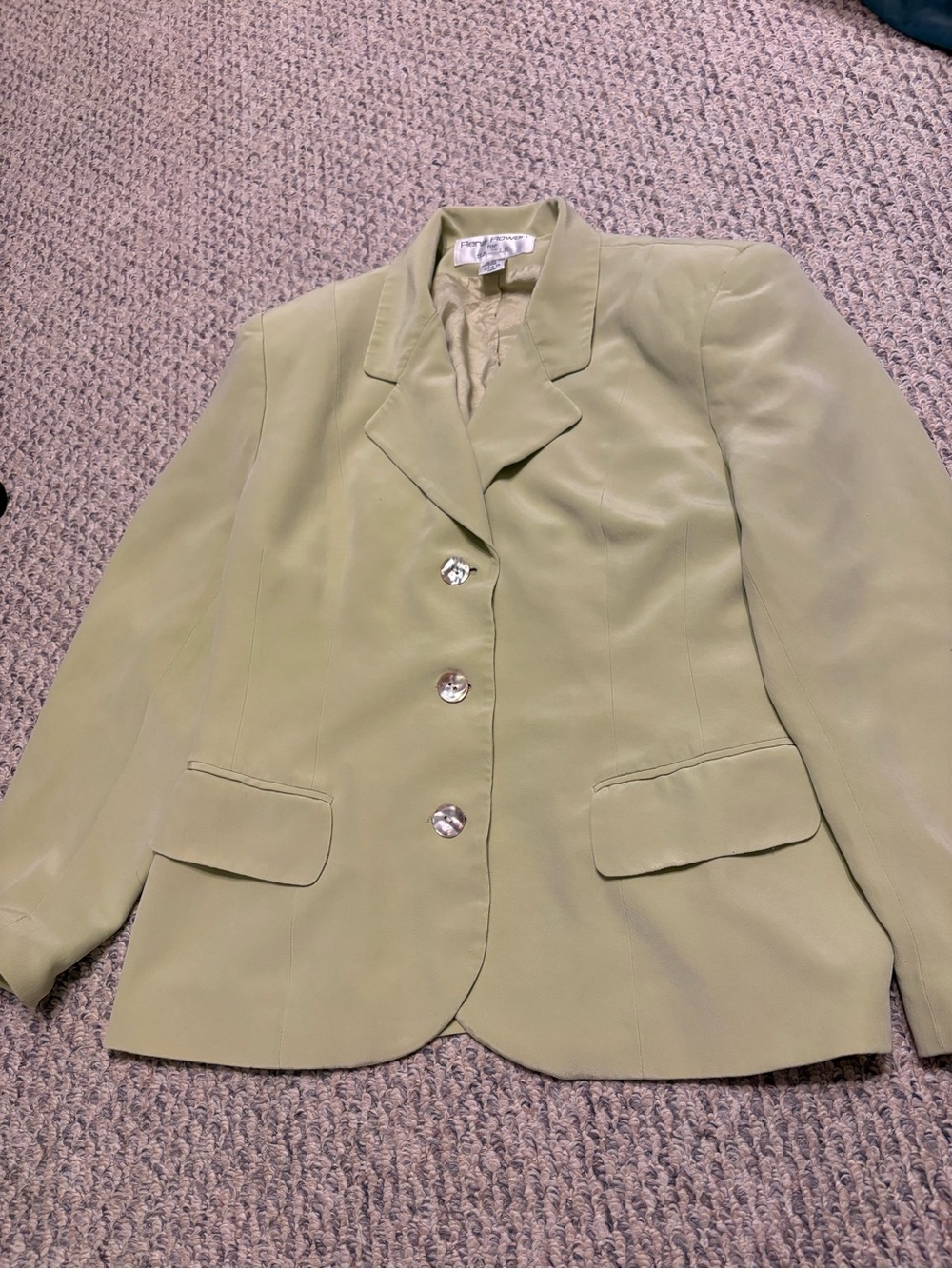 Light Green Women's Blazer Jacket 2 piece Rena Rowan Classic Preppy Colorful